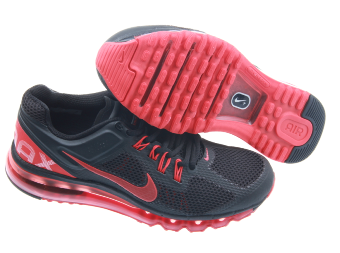 Nike Air Max 2013 Chaussures Hommes Noir Rouge Nouveau